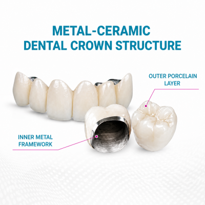 Porcelain-Fused-to-Metal Crown (PFM Crown)